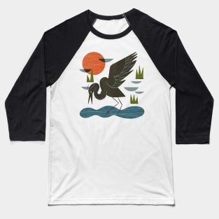 Happy Heron Baseball T-Shirt